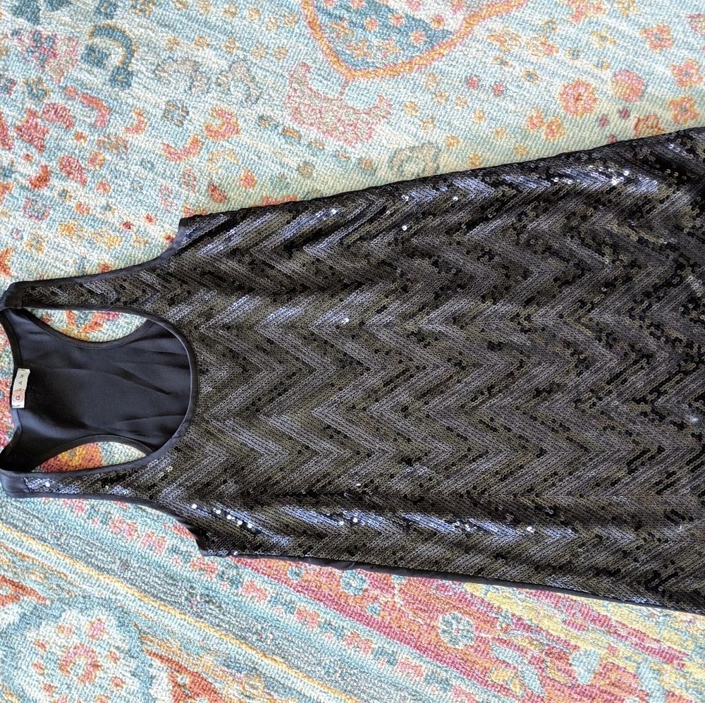 Razor back, sequin dress
